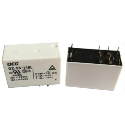 HOT NEW 48V relay OZ-SS-148L OZ SS 148L OZSS148L 48VDC DC48V 48V 8PIN 16A