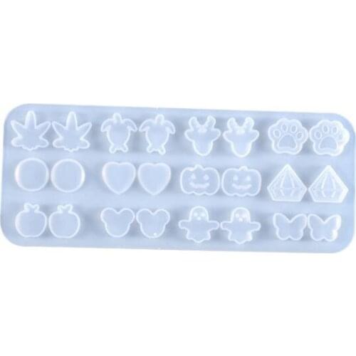 Crystal Epoxy Resin Mold Ear Studs Silicone Mould DIY Crafts Jewelry Earring Pendant Making Tool Drop Shipping