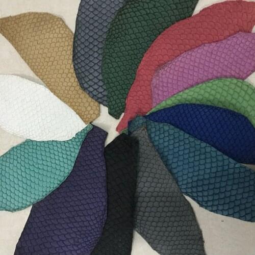11 Color Available Free shipping Genuine Fish Skin Pieces ,Natural Fish Skins for Shoe Handmaking