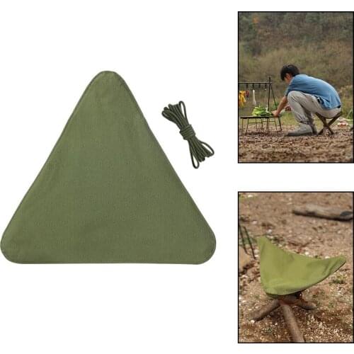 Folding Tripod Stool Cloth, Portable Stable Travel Chair Tri-Leg Stool for