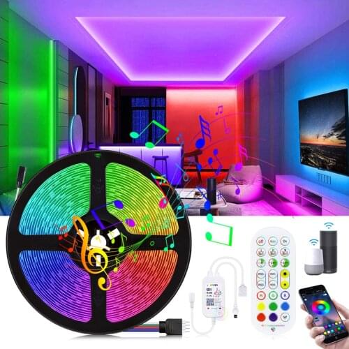 Tuya Smart Life WIFI LED Strip Light Bluetooth APP Control LED Room Lights Flexible RGB Backlight Lamp Tape Alexa Google Home