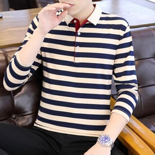 YUANXIANGPO Long Sleeve Polos For Men