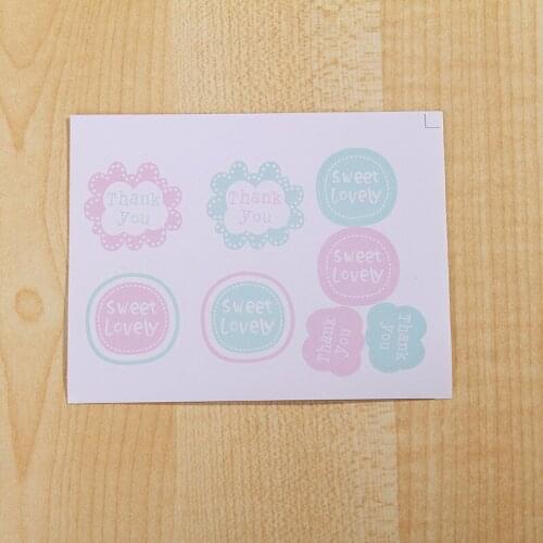 South Korea thank you blue flowers baking seal decorative stickers stickers custom D53