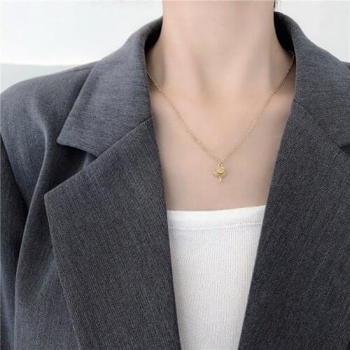 Trendy Bohemian Rose Flower Choker Necklaces For Woman Gold Color Metal Boho Simple Necklace Fashion Beach Jewelry Femme New