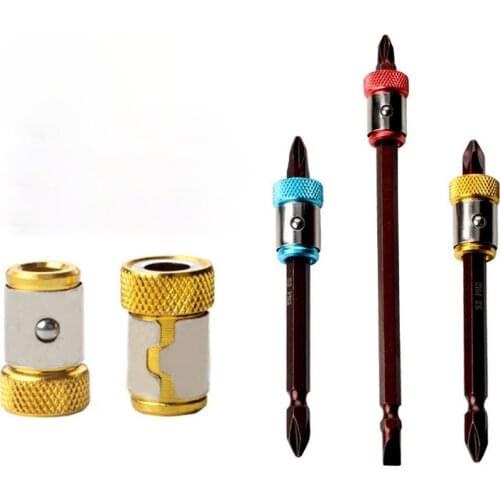 1/4" 6.35mm Screwdriver Magnetic Ring Alloy Metal Magnetizer Screw Electric Phillips Strong Magnetic Ring Hex Shank Magnet Bits
