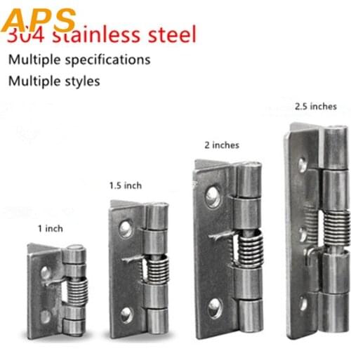 1PCS 304 stainless steel spring hinge automatic cabinet door wardrobe hardware accessories mini miniature hinge