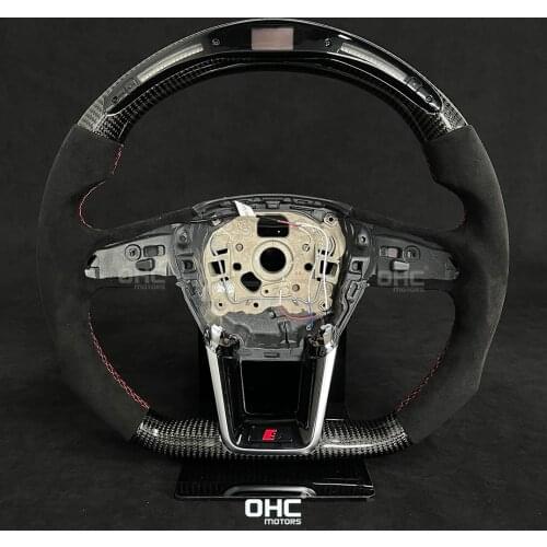 100% Real Carbon Fiber LED Display Steering Wheel compatible for Aud-i A1 A2 A3 A4 A5
