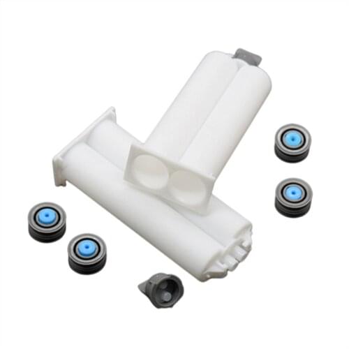 2pcs 50ml Dual-Barrel Empty Cartridge 1:1 AB Glue Tube with Sealing Pistons and Caps for 50ml 1:1 Glue Gun Adhesives Dispenser
