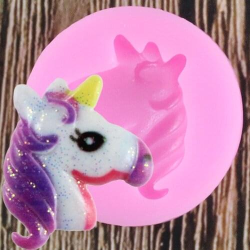 3D Unicorn Silicone Mold Birthday Party Cake Decorating Tools Fondant Chocolate Candy Mould Cooking Baking Moulds