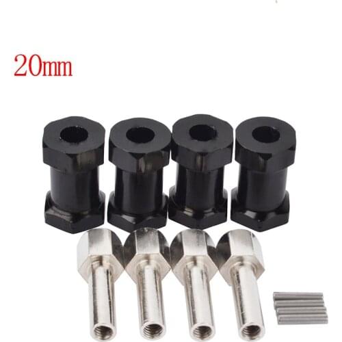 4PCS 1/10 RC Aluminum 20MM Extension Adapter Hub HEX 12MM for Redcat GEN8
