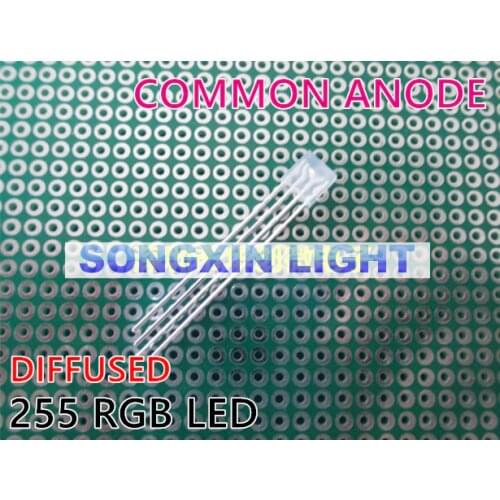 50pcs Rectangular LEDs 255 Diod RGB LED Diffused Transparents Common Anode/Cathode Square 2*5*5mm Red Green Blue Diodes