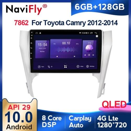 6G+128G QLED 5G WIFI Android 10 DSP For Toyota Camry 8 50 55 2011-2014 Car Radio Multimedia Video Player Navigation GPS 2 din BT