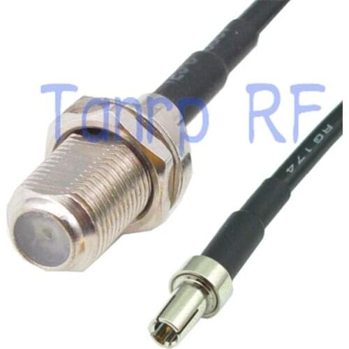 6in F female jack to TS9 male plug RF connector adapter 15CM Pigtail coaxial jumper cable RG174 extension cord