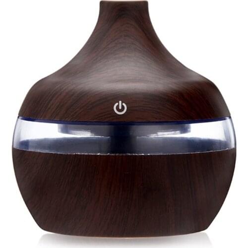 Wood Grain Essential Oil Aromatherapy Diffuser USB Charging Home Air Humidifier Purify Soothing LED Night Light Mist Maker