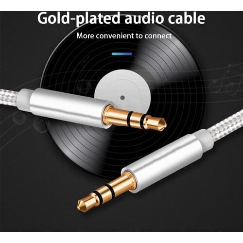 Male to male 3.5mm audio aux cable 1m 3.5 mm Jacks Speaker Cable Braided For Headphones Car MP3 AUX Cord
