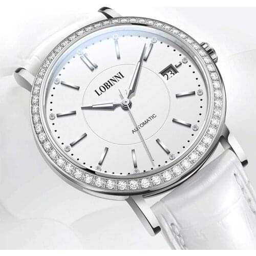 Switzerland Lobinni Luxury Brand Ladies Wrist Watch Fashion Seagull Mechanical Watches For Women Automatic reloj mujer Top Sale