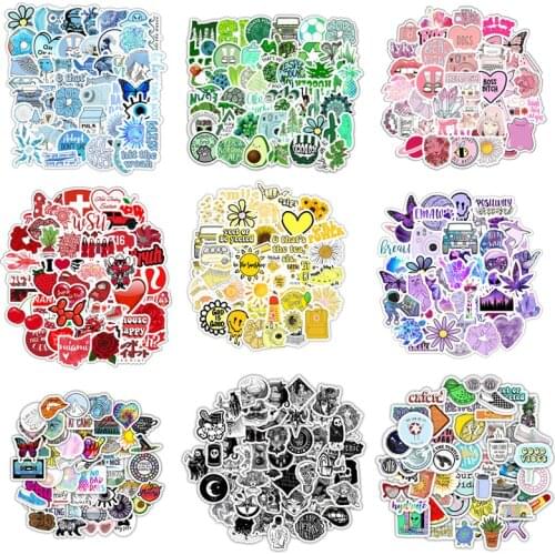 50pcs Vsco INS Style Sticker Anime For Laptop Case Car Skateboard Motorcycle Girl For Kids Children Toys Cool Animal Sticker F5