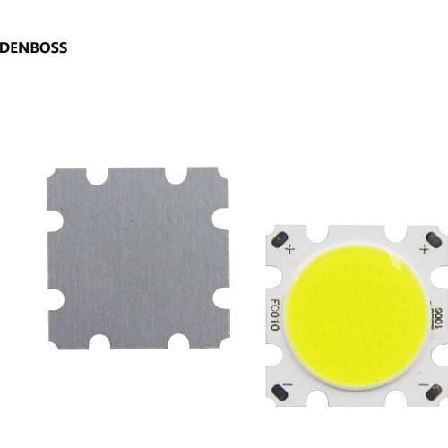 DENBOSS manufacturer 28mm Square 23mm round Aluminum LED COB Light Source Module 15W COB bulb lamp Flip chips for spotlight