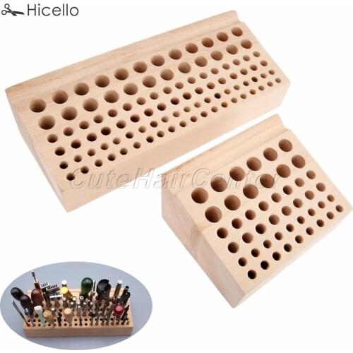 Wood Rack 46 holes 98 holes Storage Rack Craft Holder Display stand Holding Crafts Slit Foundation Tool Hicello