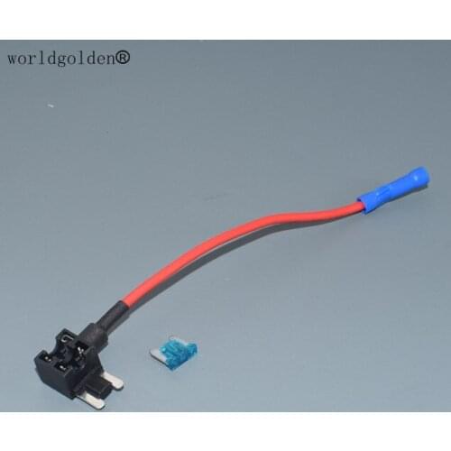 Worldgolden 1set Add Circuit Micro Blade Fuse Boxe Holder Piggy Back Tap Fuse Holder