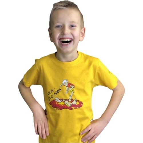 The Floor Is Lava Cute T-Shirt Vlad A4 Paper New Merch Lamba Gelik Summer Tshirt Top Knitted Cotton Tee Family Outfit