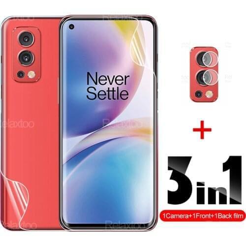 3 in 1 Front+Back Hydrogel Protector Film For Oneplus Nord 2 5G On One Plus Nord2 Smartphone Screen Cover Film Camera Lens Glass