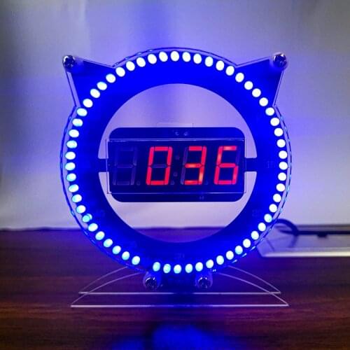 Electronic Clock Kit Light Control Temperature Creative Alarm Clock Assembly 51 Single Chip Microcomputer Diy Welding Parts