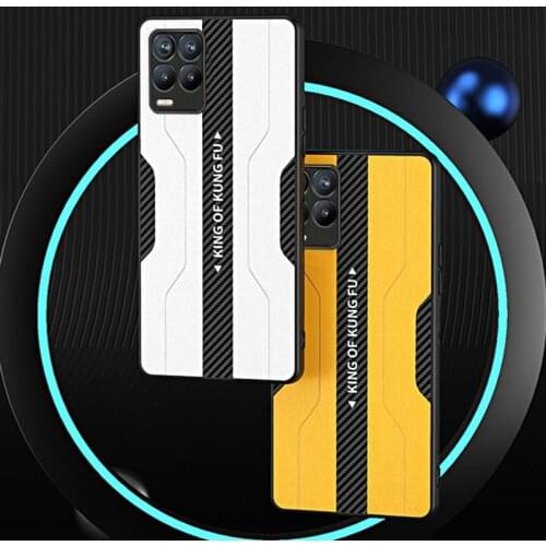 Greentraw KongFu Racing Leather Case For OPPO K9 A52 A72 A55 A95 A94 Reno 6 5 Pro Plus Carbon Fiber Grain Splicing Back Cover