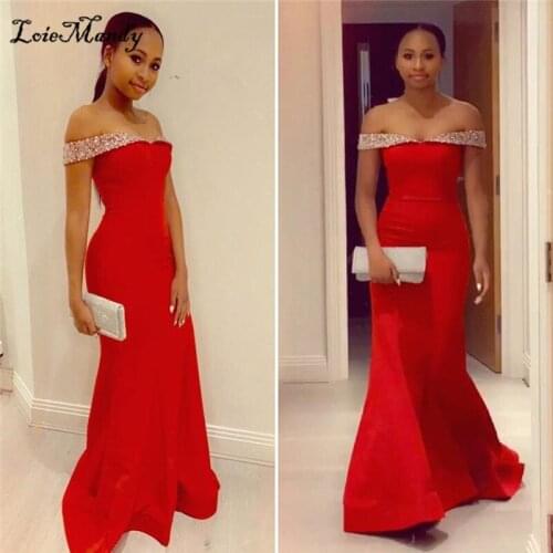 Red Mermaid Prom Dresses Long 2022 Shining Beading Sequined Evening Party Gowns For Women Formal Vestido de fiesta de boda