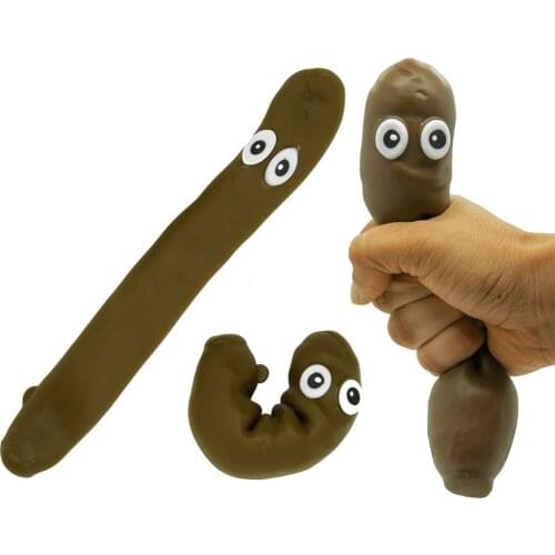 Creative Stretch Banana Poo Stress Reliever Toy Trick Spoof Prop Kids Gifts Realistic stretches Elasticity Toy Stress Reliever