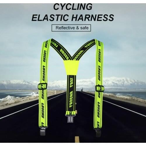 LYSCHY Heavy Duty Braces Pants Suspender Elastic Adjustable Y Back Straps For Motorcycle Racing Riding Universal Pants Suspender