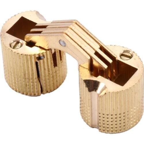 8-18mm Copper Barrel Hinges Concealed Cabinet Hidden Invisible Brass Door Hinges For Furniture Hardware Gift Box