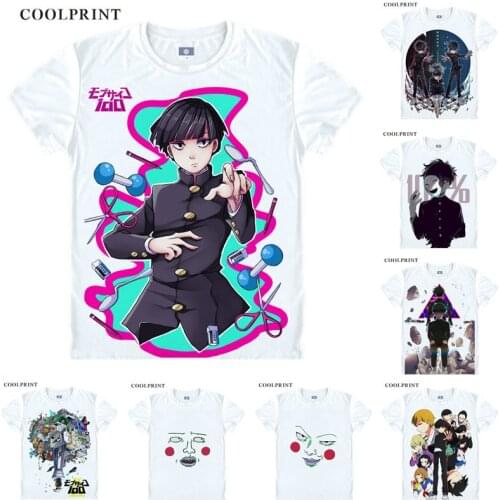 Mob Psycho 100 Mobu Saiko Hyaku T Shirt Dimple Ekubo Shigeo Kageyama Tee Anime Custom Cosplay T-Shirt Print Short Sleeve TShirt