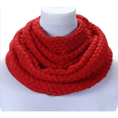 Fashion Winter Warm Knit Neck Circle Go Out Wrap Cowl Loop Snood Shawl Outdoor Ski Soft Cotton Solid Color Scarf for Men Women