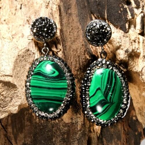 MOON GIRL New Shining Rhinestone Dangle Earring Statement Fashion Resin Unique Design Drop Earrings for Women Gift Drop Shipping