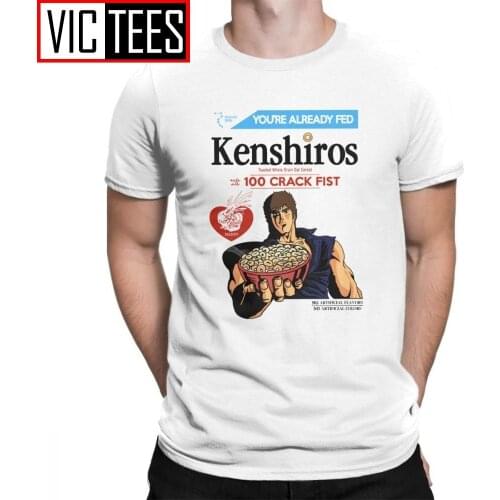 Fist of the North Star Men T Shirts Kenshiros Pure Cotton Male Round Neck New Arrival Short-Sleeved T-Shirts Tees Plus