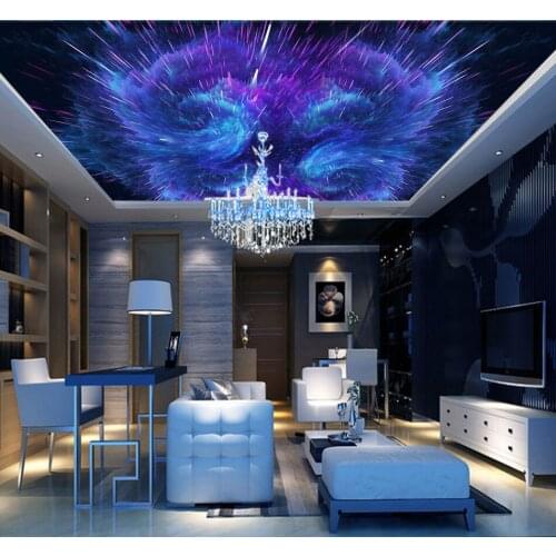 Custom Space 3d Ceiling Wallpaper for Hall Living Room 3D Wall Ceiling Murals 3d Wall Mural 3d Wall paper Large mural