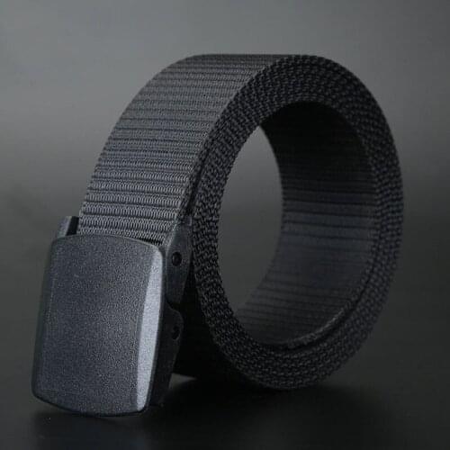 Black Canvas Mens Belt 2016 Adult Sports Casual Belts Plastic Buckle Designer Belts Men High Quality Black Canvas Mens Belt