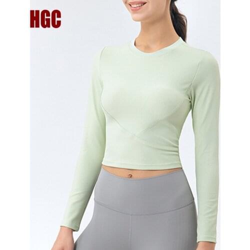 Yoga Sports Top Women Long Sleeve Gym Elastic Fitness T-shirt Large Size Elastic Workout Crop Top Active Running Sexy Blouse
