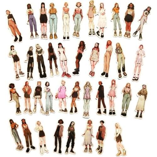 40pcs/pack New Women Girls Stationery Stickers Handbook Stickers DIY Craft Photo Albums Sticker/Scrapbooking Stickers