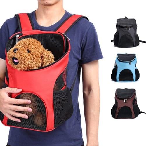 Outdoor Double Shoulder Bag Backpack Pet Travel Dogs Cat Carrier Mesh Windows