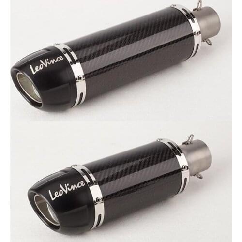 Motorcycle modified exhaust pipe 51mm universal carbon fiber exhaust FZ1 MT09 Z1000 SV650 can be used on the left or right side