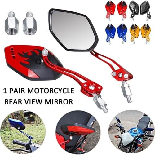 2PCS Universal Motorcycle Rearview Mirrors Motorbike 360 Degree Rotation Motorcycle Motorbike Scooter Side Mirrors 8/10mm