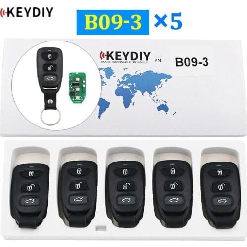 5Pcs/Lot B09-3 Universal 3 Button Remote Control for KD900 KD900+ KD200 URG200 KD-X2 Mini KD B-Series Remote KD Key