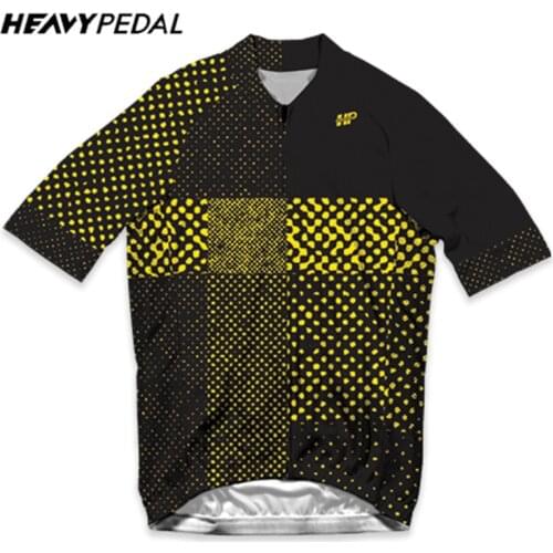 Custom Cycling Jersey Black Yellow Polka Dot Summer T Shirt For Men Mountain Bike Ciclismo MTB Camiseta Bicycle Clothes
