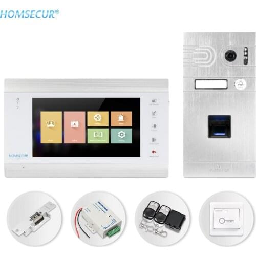 HOMSECUR 7" Wired Video&Audio Home Intercom with Silver Camera for House/Flat BC061HD-S+BM705HD-W