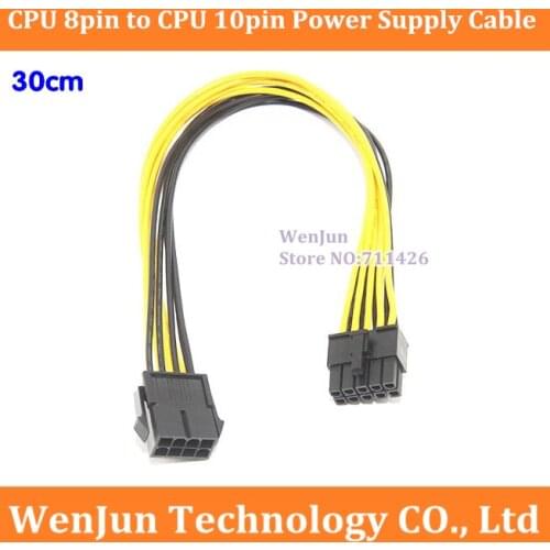 30CM CPU 8pin Female to CPU 10pin Male Power Supply Cable for Lenovo thinkstation D20 service mainboard CPU connector cable