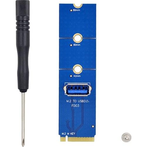 IXUR High Speed NGFF M.2 to USB 3.0 Transfer Card M2 to USB3.0 Adapter for PCI-E Riser Card for BTC LTC ETH Mining Machine
