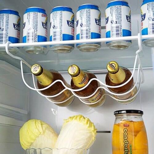 Iron Kitchen Refrigerator Organizer Storage Shelf Multi-functional Cupboard Hanging Hook Shelves For Wine Rack Display Shelf3