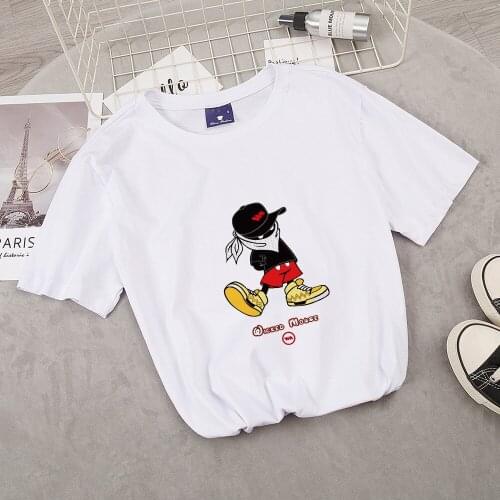 Women Ullzang Harajuku Kawaii T Shirts Cute Cartoon T Shirt 90s Funny Print T Shirt Top Female Graphics Tees Couple Clothes